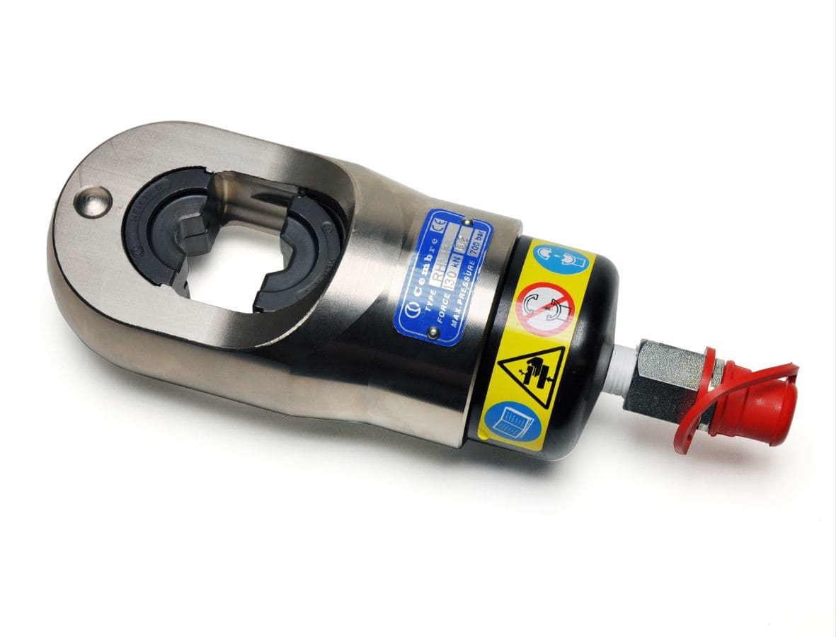 CEMBRE - Testa oleodinamica chiusa per la compressione, da 130kN, per connettori elettrici fino a 400 mmq.
