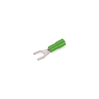 CEMBRE - Capocorda verde a forcella preisolato in policarbonato per conduttori in rame, halogen free, vite 3mm, sezione 0,2-0,5 mmq.