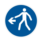 CEMBRE - ETICH.PRESCR.MD-PL PEDONI A SINISTRA 300 MM