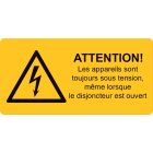 CEMBRE - ETICH.AVVERT.WST-LAY 37X74MM.+ TESTO FRANC