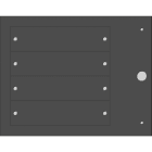 CEMBRE - TARGA RIVETT.Ø 4MM MG-VRT-RH NERO 25X80