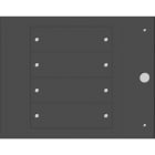 CEMBRE - TARGA RIVETT.Ø 4MM MG-VRT-RH NERO 25X80