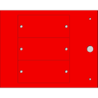 CEMBRE - TARGA RIVETT.Ø 4MM MG-VRT-RH ROSSO 35X80