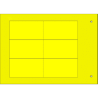 CEMBRE - TARGA QUADRO MG-VRT-R GIALLA IN PVC 32X58