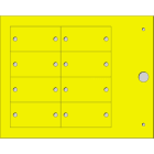 CEMBRE - TARGA RIVETT.Ø 4MM MG-VRT-RH GIALLO 25X50