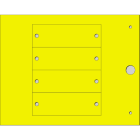 CEMBRE - TARGA RIVETT.Ø 4MM MG-VRT-RH GIALLO 25X75