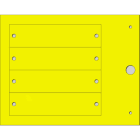CEMBRE - TARGA RIVETT.Ø 4MM MG-VRT-RH GIALLO 25X100