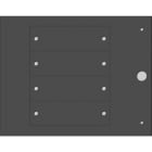 CEMBRE - TARGA QUADRO MG-VRT-AH NERO PVC 25X80