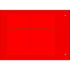 CEMBRE - TARGA QUADRO MG-VRT-A AD.ROSSO PVC 32X58