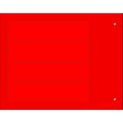 CEMBRE - TARGA QUADRO MG-VRT-A AD.ROSSO PVC 25X100