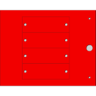 CEMBRE - TARGA QUADRO MG-VRT-AH ROSSO PVC 25X75