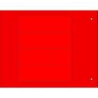 CEMBRE - TARGA QUADRO MG-VRT-A AD.ROSSO PVC 25X80