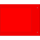 CEMBRE - TARGA QUADRO MG-VRT-A AD.ROSSO PVC 92X118