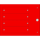 CEMBRE - TARGA QUADRO MG-VRT-AH ROSSA PVC 25X100