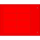 CEMBRE - TARGA QUADRO MG-VRT-A AD.ROSSO PVC 25X50