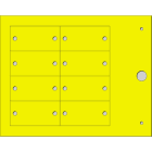 CEMBRE - TARGA QUADRO MG-VRT-AH GIALLA PVC 25X50