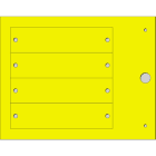 CEMBRE - TARGA QUADRO MG-VRT-AH GIALLA PVC 25X100