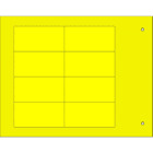CEMBRE - Targa quadro MG-VRT-A ades.gialla PVC 25X50