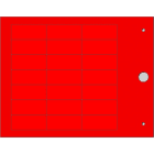 CEMBRE - TARGH.MG-17.5-R X PROFILI  ROSSO 15X35 MM.