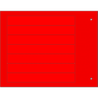 CEMBRE - TARG.RIGIDE MG-17.5-A ADES.ROSSO 15X107,5