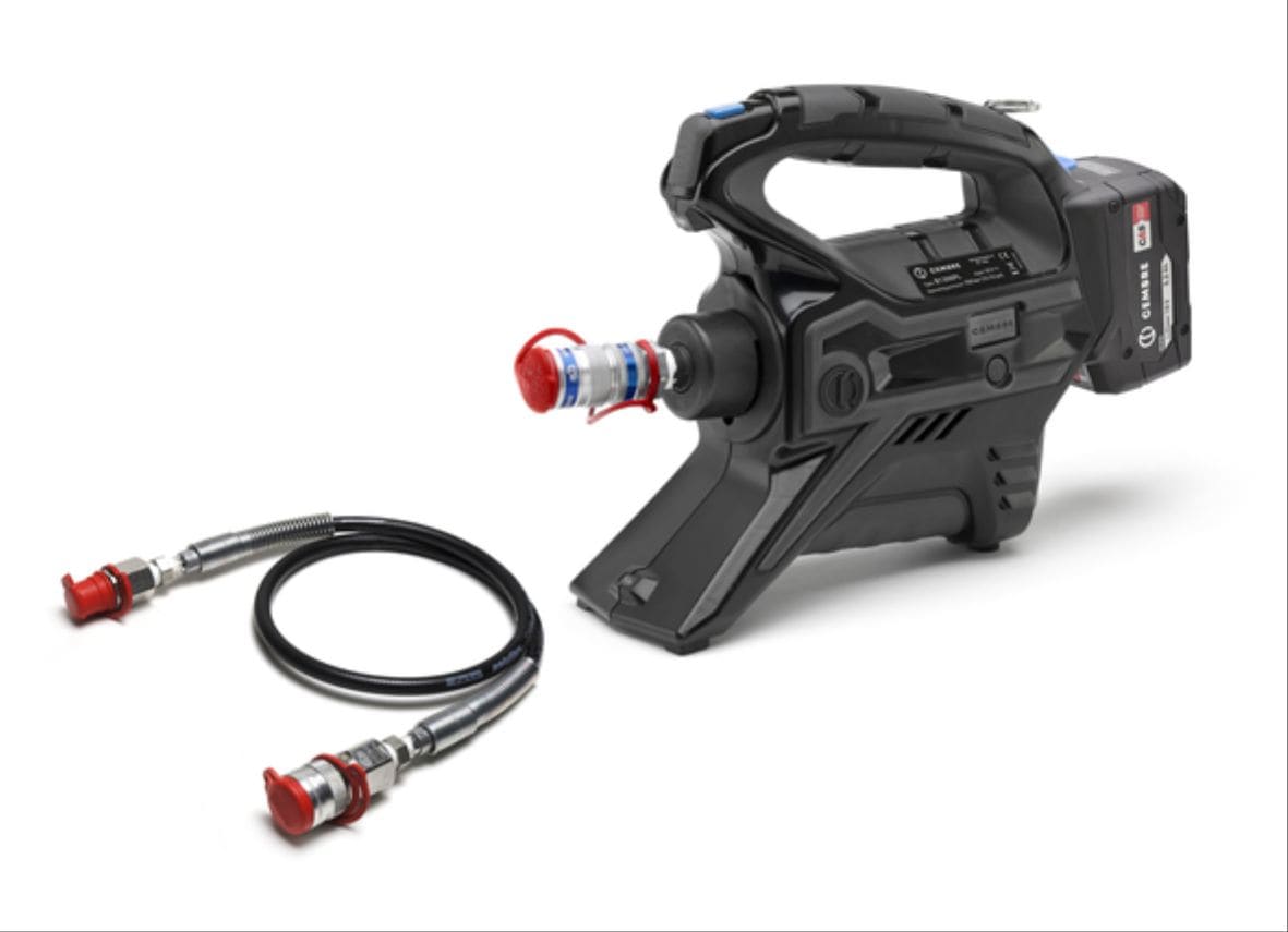 CEMBRE - Pompa oleodinamica portatile a batteria da 18V, 130KN, 700 bar, vers EU.