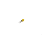 CEMBRE - Capocorda a forcella giallo, preisolato in PVC, per conduttori in rame, vite 8mm, sezione 4-6 mmq.