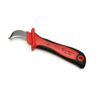 CEMBRE - Coltello isolato per cavi, lama curva con cappuccio di protezione.