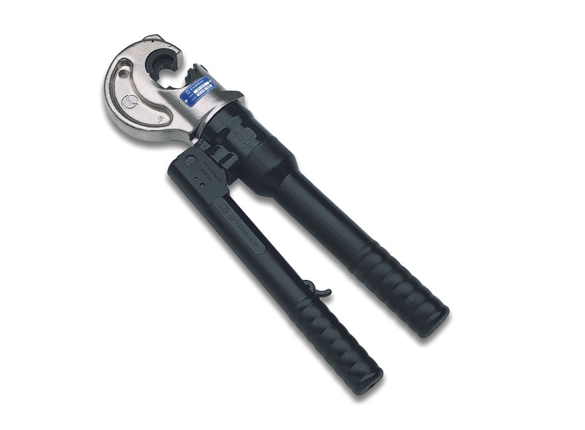 CEMBRE - Utensile oleodinamico manuale per la compressione, da 120kN, con testa a C aperta, per connettori elettrici fino a 400 mmq.