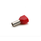 CEMBRE - Tubetto doppio sez. 2x10mmq preisolato in PA6 rosso per conduttori flessibili in rame, P=14mm.