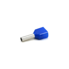 CEMBRE - Tubetto doppio sez. 2x2,5mmq preisolato in PA6 blu per conduttori flessibili in rame, P=10mm.