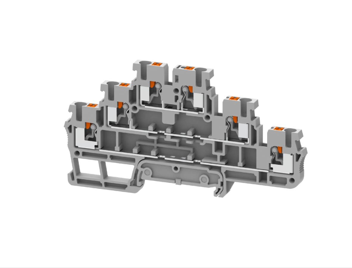 CEMBRE - MORS X GUIDA DIN PUSH-IN GRIG. 3 LIV 2,5MMQ