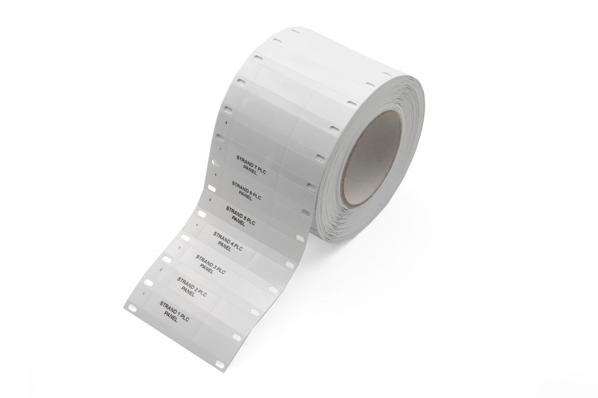 CEMBRE - TARGH.TAP-ROLL BIANCO 15X27MM IN PVC RIG