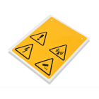 CEMBRE - ETICH.MG-SIGNS VY AD.GIALLO RAL1003 TONDA 100