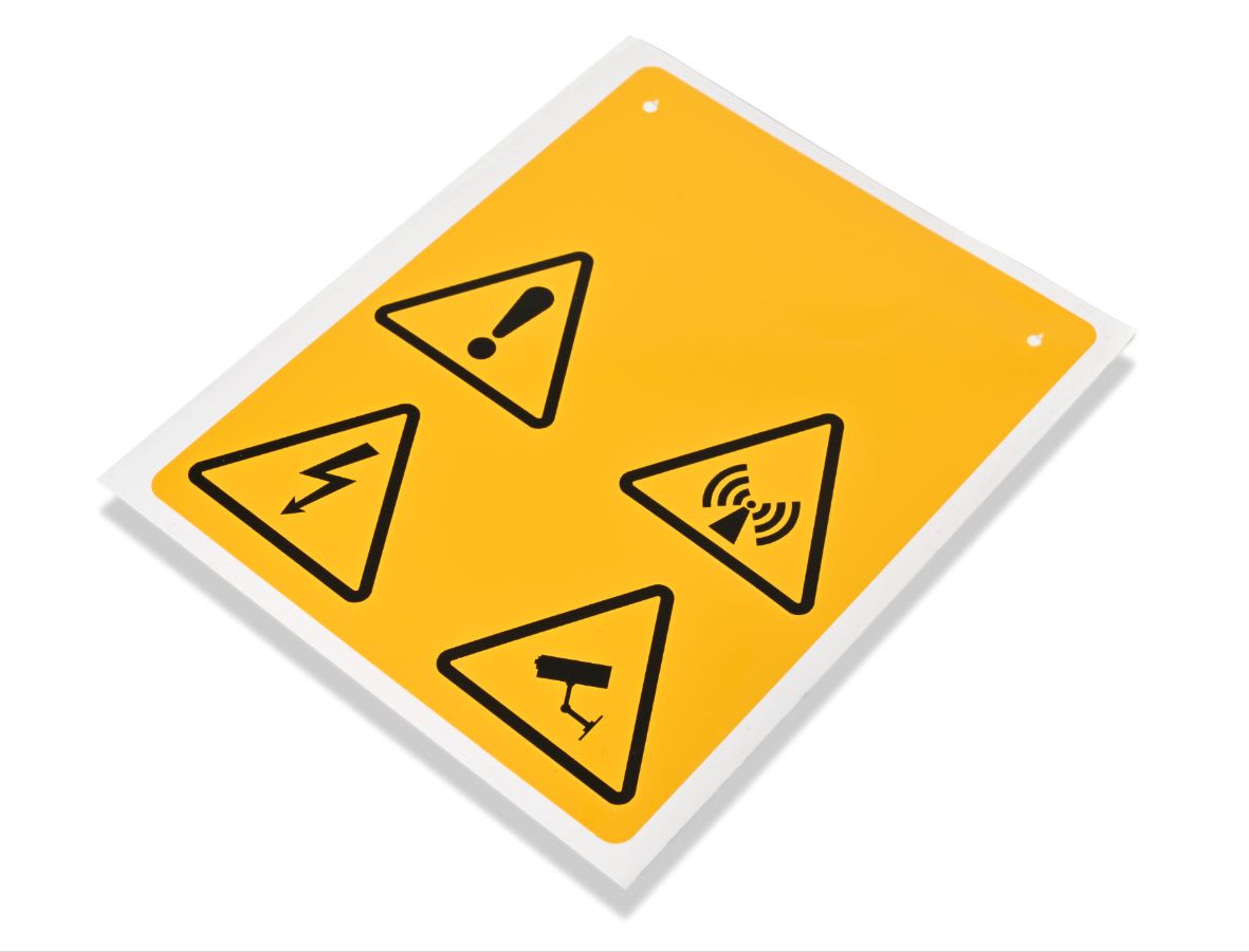 CEMBRE - ETICH.MG-SIGNS VY GIALLO RAL1003 TRIANG.