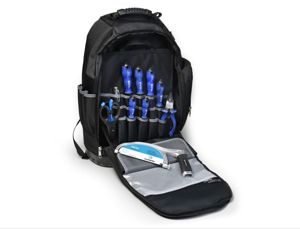 CEMBRE - Zaino assortito con utensili, linea professionale morbida.