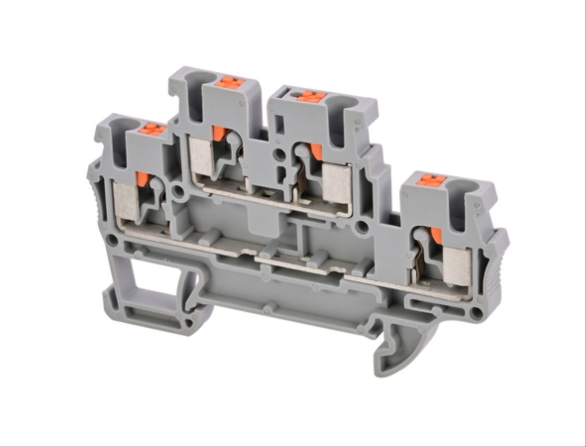 CEMBRE - Morsetti componibili a due livelli, con guida DIN, serraggio push-in, sezione 4mm2 GR.