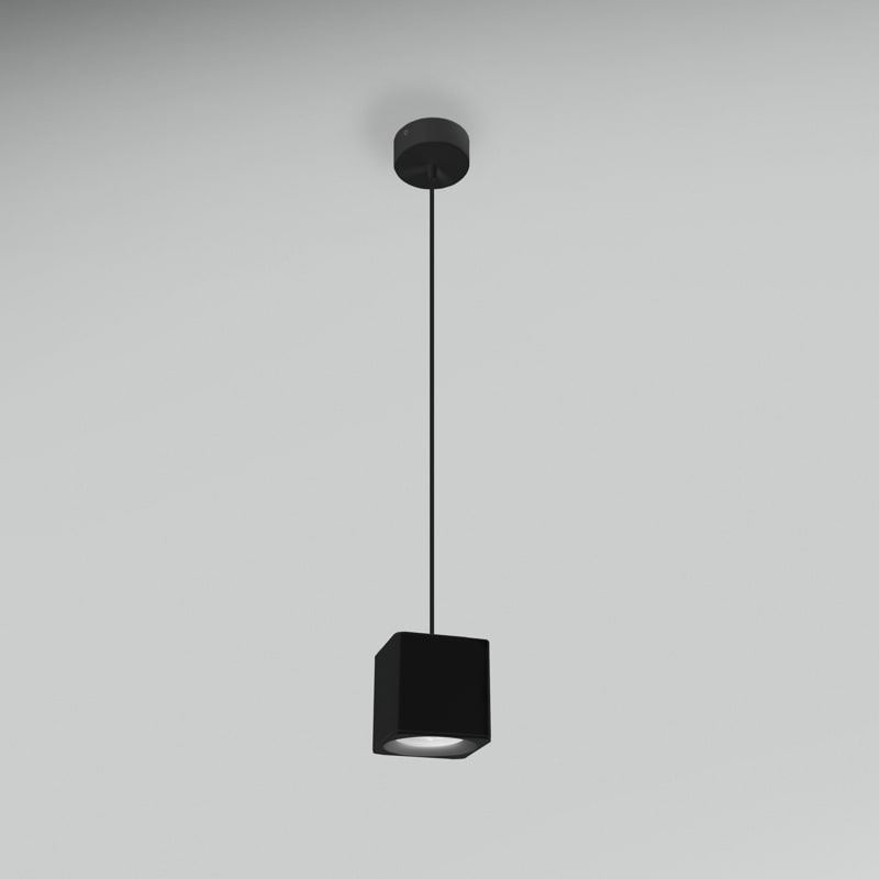 CENTURY - SOSP.INTERNO LED QUBE NERO