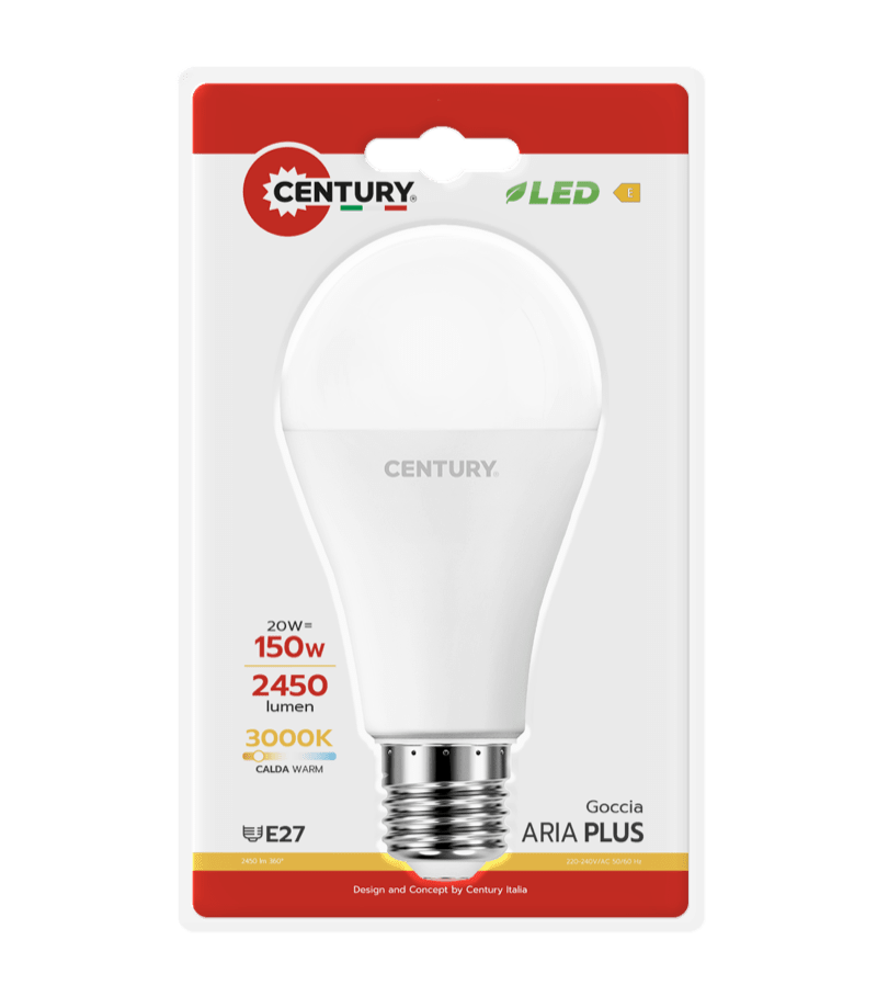 CENTURY - LAMP. LED ARIA PLUS GOCCIA A65 ARP-202730BL