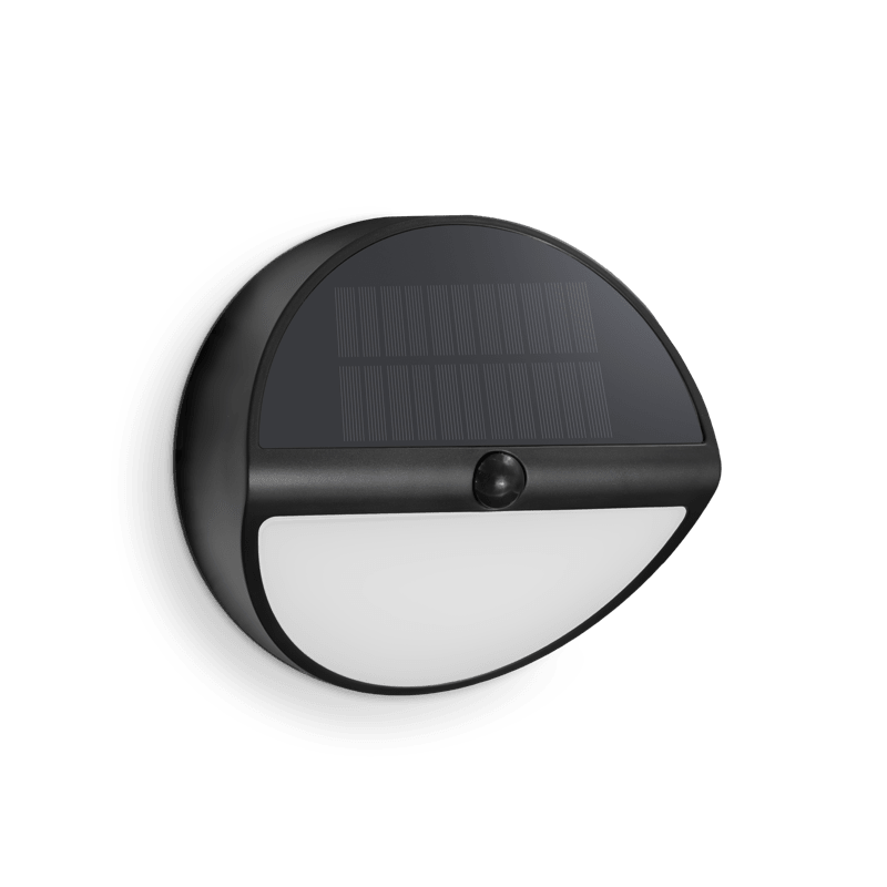 CENTURY - APPLIQUE LED SOLAR AURA TONDA NERA