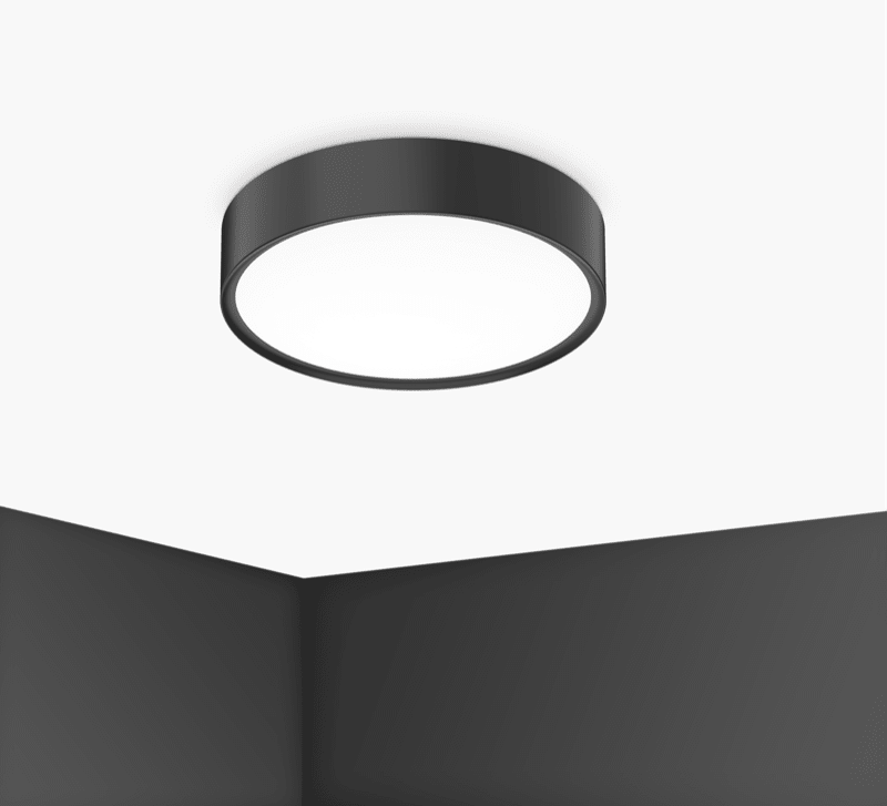 CENTURY - PLAF. BLANCA LUXE 300MM NERO