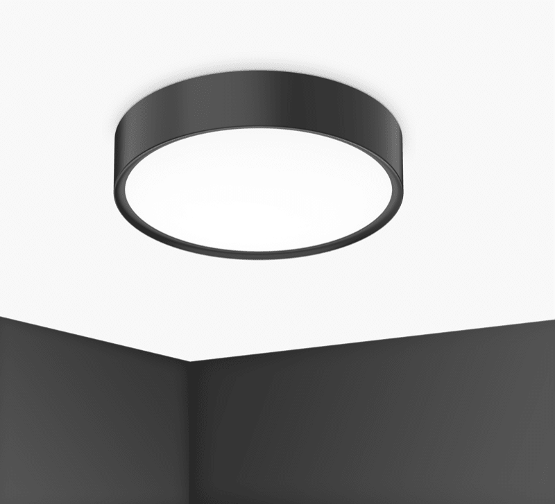 CENTURY - PLAF. BLANCA LUXE 400MM NERO