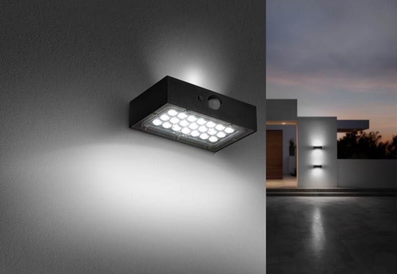 CENTURY - APPLIQUE LED SOLAR DOMINO MINI NERO