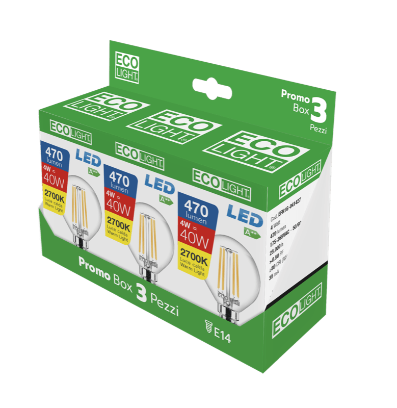 CENTURY - FIL. LED ECOLIGHT SFERA CHIARA