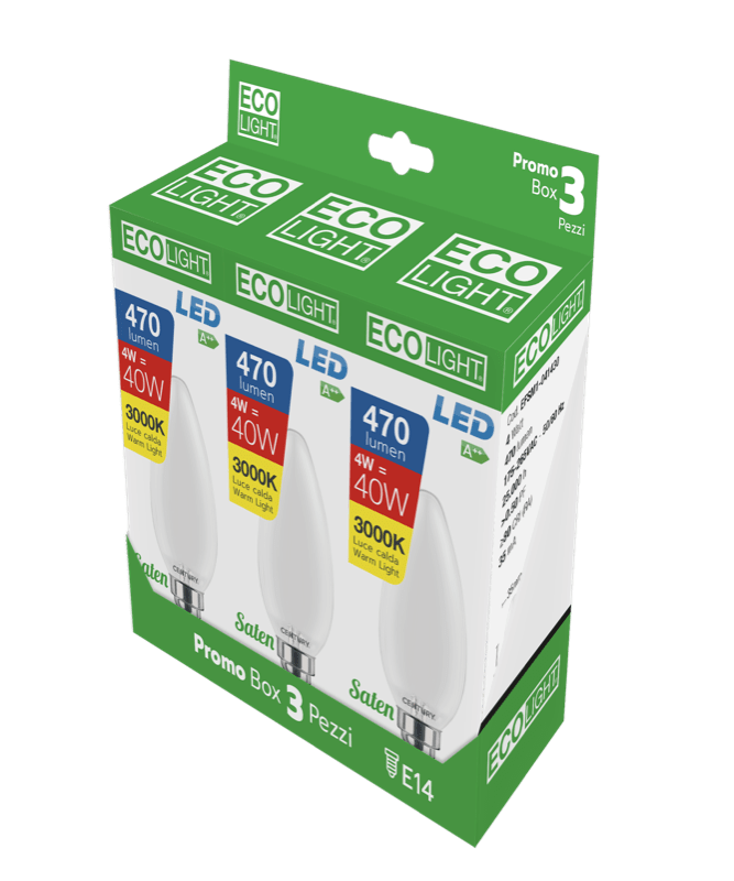 CENTURY - FIL. LED ECOLIGHT CANDELA SATEN