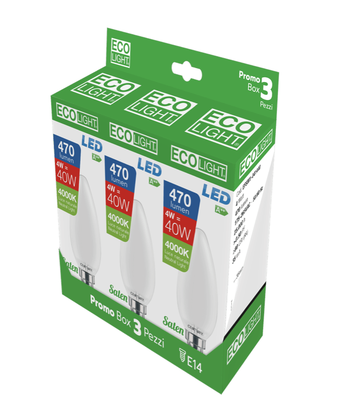 CENTURY - FIL. LED ECOLIGHT CANDELA SATEN