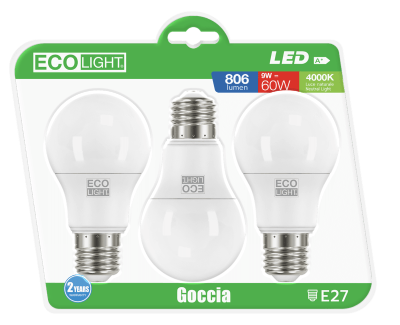 CENTURY - LAMP. LED ECOLIGHT GOCCIA A60