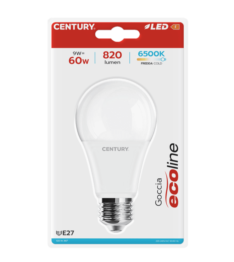 CENTURY - LAMP. LED ECOLINE GOCCIA A60 ELG3-092764BL