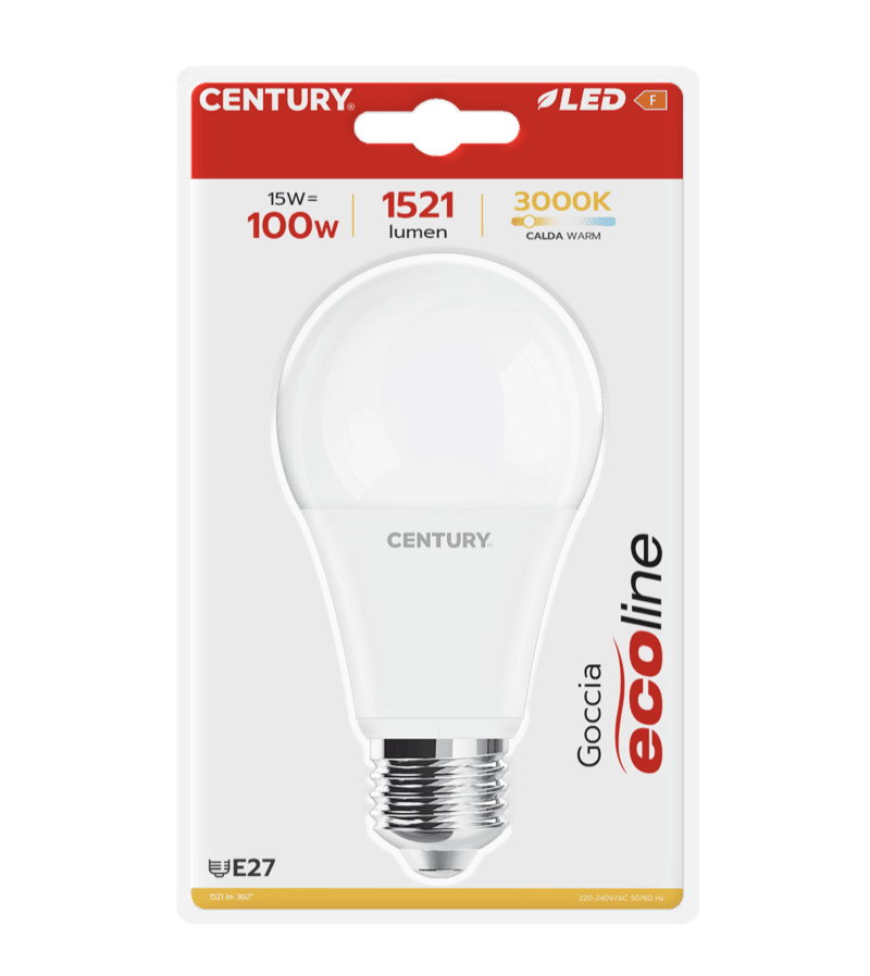 CENTURY - LAMP. LED ECOLINE GOCCIA A60 ELG3-152730BL