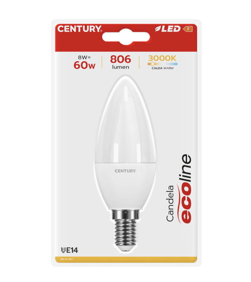 CENTURY - LAMP. LED ECOLINE 60 CANDELA ELM1-081430BL