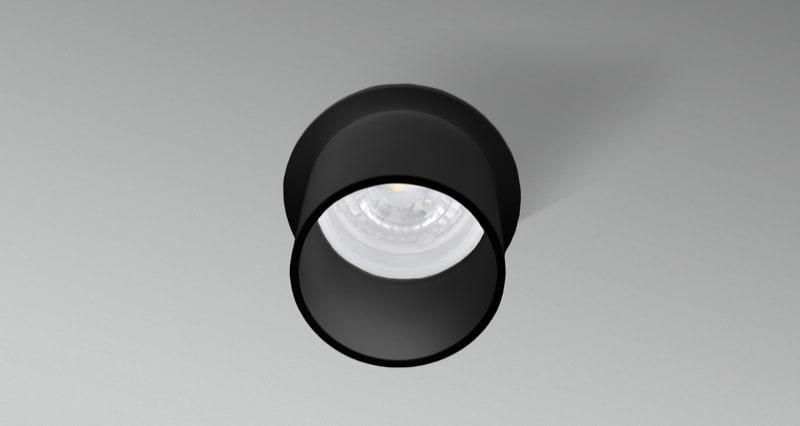 CENTURY - FARETTO SOFFITTO ENFASI INCASSO NERO